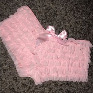 M Pink Ruffled Bow Boy-Short Panties